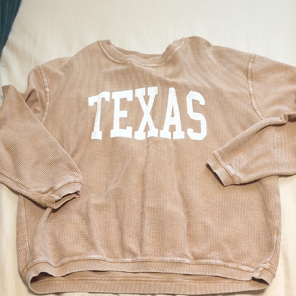 Chicka-D Tops - Texas Tan Ribbed Sweatshirt